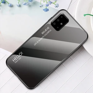 Galaxy A51 Için Gradyan Renkli Temperli Cam + Pc + Tpu Telefon Kılıfı (Yurt Dışından)