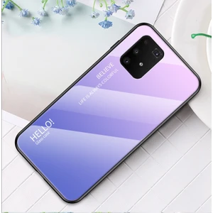 Galaxy A91 / S10 Lite Için Gradyan Renkli Temperli Cam + Pc + Tpu Telefon Kılıfı (Yurt Dışından)