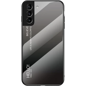 Galaxy S22 5g Için Gradyan Renkli Temperli Cam + Pc + Tpu Telefon Kılıfı (Yurt Dışından)