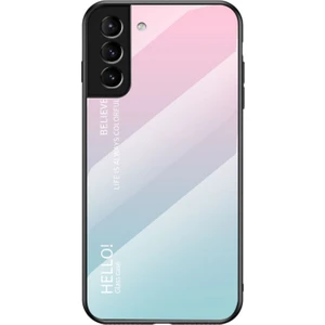 Galaxy S22 5g Için Gradyan Renkli Temperli Cam + Pc + Tpu Telefon Kılıfı (Yurt Dışından)