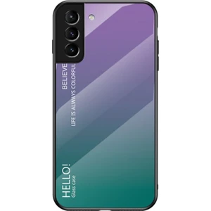 Galaxy S22 5g Için Gradyan Renkli Temperli Cam + Pc + Tpu Telefon Kılıfı (Yurt Dışından)