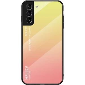 Galaxy S22 5g Için Gradyan Renkli Temperli Cam + Pc + Tpu Telefon Kılıfı (Yurt Dışından)