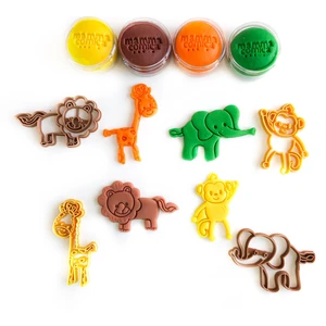 Mammacomica Dough Ahşap Oklava Hediyeli-Sevimli Orman Hayvanları Oyun Hamuru Seti