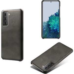 Galaxy S21 5g Pu Deri Kaplamalı Pc Telefon Kılıfı   - Siyah