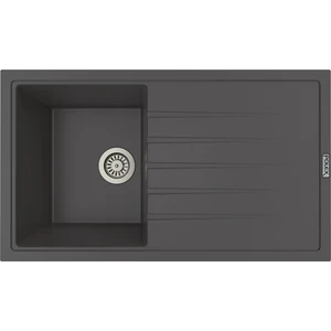 POLEX Cristalüx Granit Evye P-03 Antrasit Tezgah Altı Ve Tezgah Üstü Mutfak Evyesi 85x49,5cm