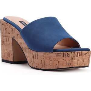Nine West Garba 2fx Lacivert Kadın Topuklu Terlik
