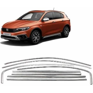 Fiat Egea Cross Krom Cam Çerçevesi 8 Prç.