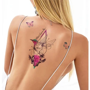 Hummingbird Renkli Geçici Dövme