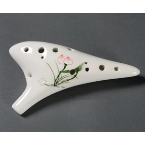 Klasik Enstrüman Seramik Ocarina 12 Delik Fırın Ateşli Seramik Alto C Boyalı Ocarina Flüt | Flüt (Yurt Dışından)