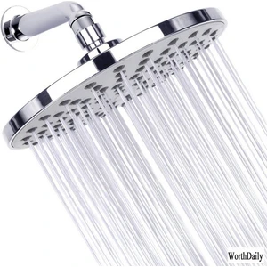 8 Inç Banyo Üst Sprey Duş Yuvarlak Galvanik Üst Duş Başlığı Duş Bataryası Ultra Ince Büyük Yağış Duş Başlığı | Duş Başlıkları (Yurt Dışından)