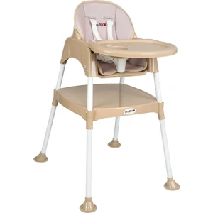 Babydoor & Mama Bambu Çalışma Masalı Pedli Mama Sandalyesi Bej 3 In 1