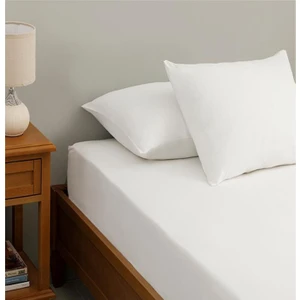 Tekstil Home Çift Kişilik Lastikli Çarşaf Seti 160 x 200 cm Ebat Beyaz Renk Pamuklu