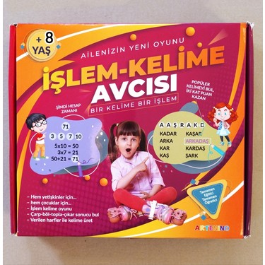 Artenino Işlem Kelime Avcısı+Dört Işlem Kartlar Ondalık Fiyatı