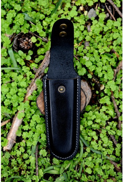 Tapan Bıçağı Tapan Çoban Çakı Kılıfı Deri Açık 23-26 cm Uyumlu Siyah Kemere Takılabilir