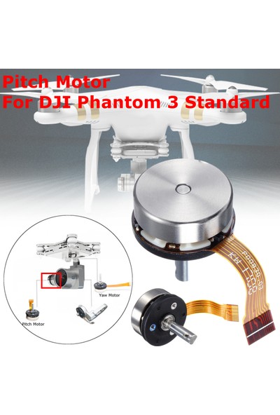 Guangdong Spirit Djı Phantom 3 Standard Için Yeni Araç Değiştirme Drone Tamir Parçası Gimbal Pitch Motor