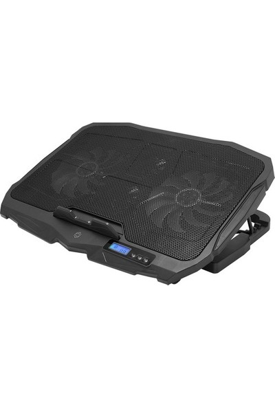 Moraksesuar Notebook Laptop Soğutucu Ayarlanabilir 4 Fanlı Yüksek Soğutma FNC-5230ST Siyah