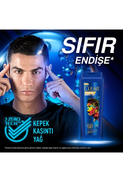 Clear Men Kepeğe Karşı Etkili Şampuan Legend By Cr7 Cristiano Ronaldo 325 ml