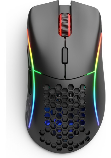 Model D Kablosuz Mat Siyah RGB Oyuncu Mouse GLO-MS-DW-MB