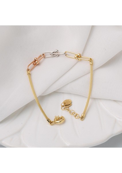Tiffany Topçuk Zincir Altın Bileklik modelleri