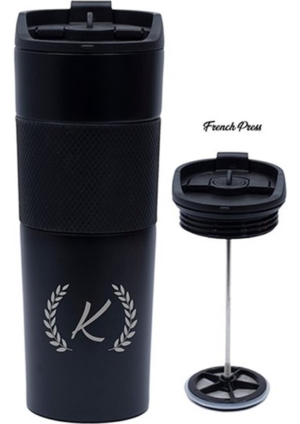 Isme Özel Premium French Press Çelik Termos 450 ml M2