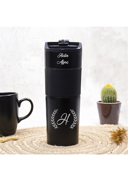 Isme Özel Premium French Press Çelik Termos 450 ml M1