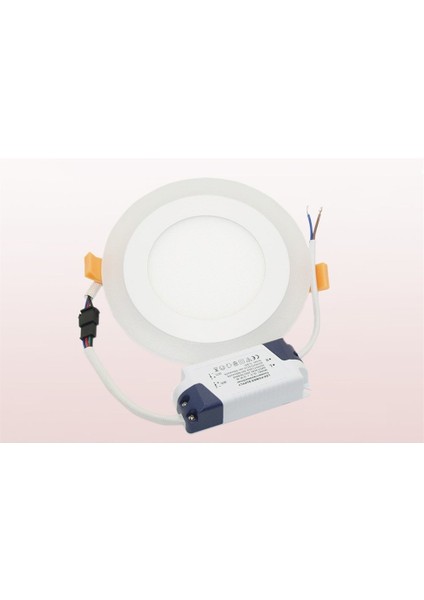 9 Watt 6+3 Çift Renkli LED Panel Spot Lamba Mavi-Beyaz