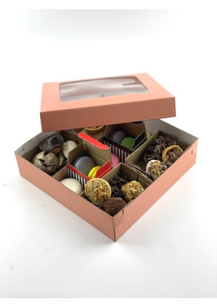 23X23X6 Kahvaltı - Sürpriz Kutu 6 Adet Iç Kutulu Karton Kutu ( 10 Adet)