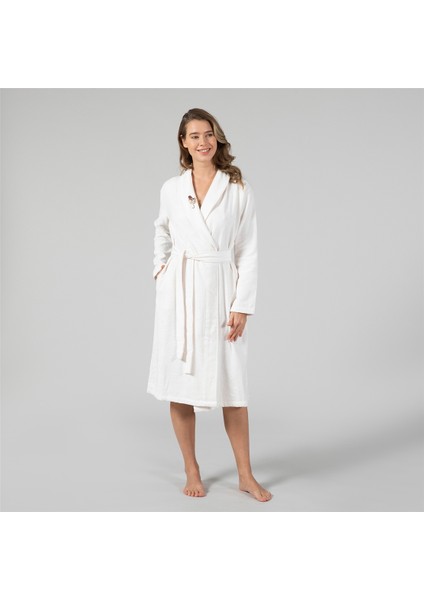 Umbrella Kadın Bornoz Ekru