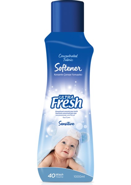 Ultra Fresh Çamaşır Yumuşatıcı Hassas 40 Yıkama 1000 ml