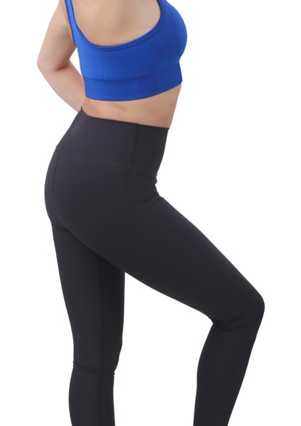 Kadın Yüksek Bel Siyah Spor Tayt - GLINT.2495