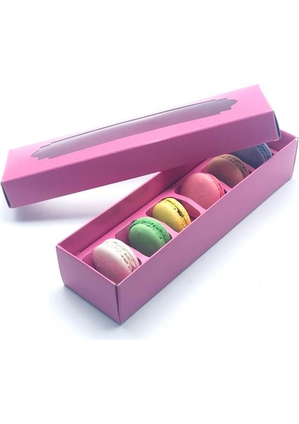 Çantalı 6'lı Makaron Kutusu (10 Adet)