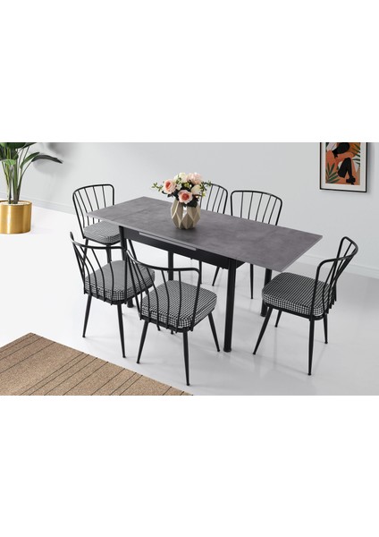 Smart Açılır Mutfak Masası ve 4 Adet Sandalye Takımı 70*110CM