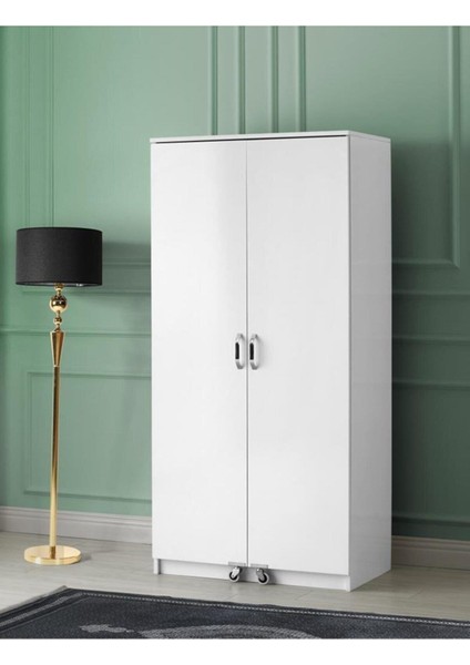 Ekonomik 2 Kapılı Mutfak Kiler Erzak Dolabı 86X50X180