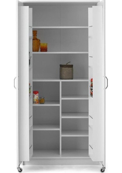 Ekonomik 2 Kapılı Mutfak Kiler Erzak Dolabı 86X50X180 fiyatları