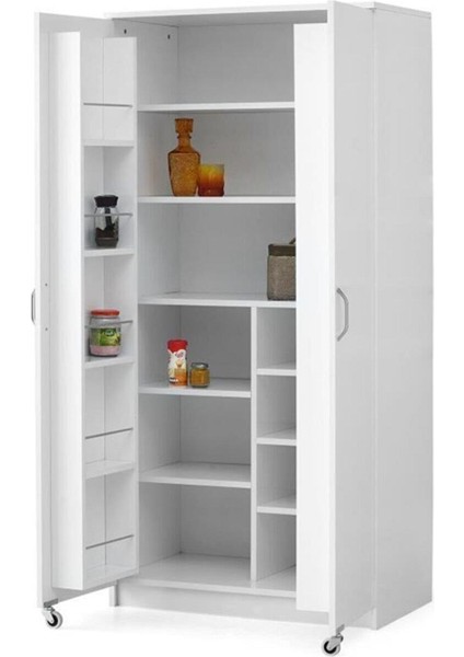 Ekonomik 2 Kapılı Mutfak Kiler Erzak Dolabı 86X50X180 modelleri