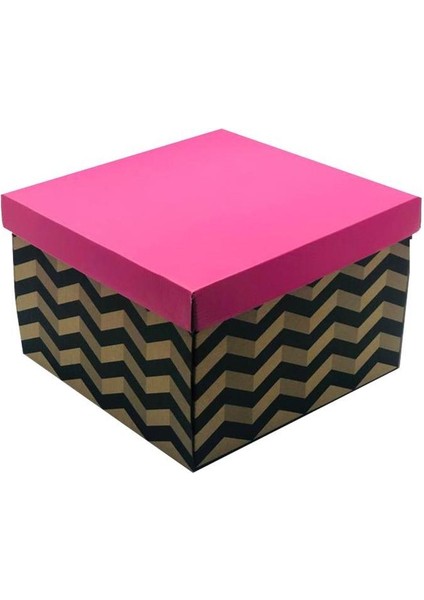 31X31X20 Kraft Desenli Pasta Kutusu (10 Adet)