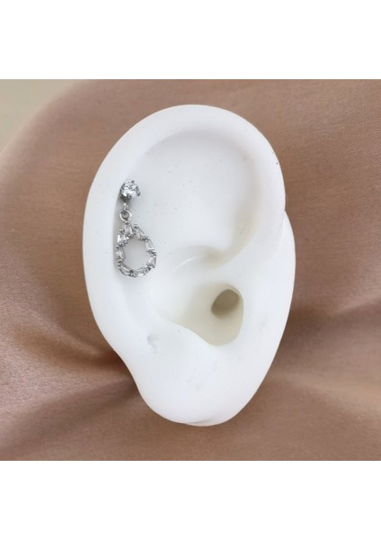 Cerrahi Çelik Damla Taşlı Piercing - Bar Uzunluğu 6 mm - 1 Adet modelleri