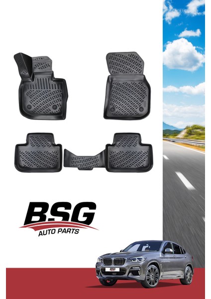 Bmw X4 F26 3D Havuzlu Paspas Bsg Siyah 2018 2021