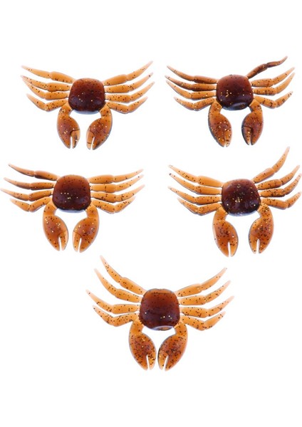 5 Adet Yumuşak Balıkçılık Cazibesi 3D Yem Sahte Lure Balıkçılık Brown Mücadele (Yurt Dışından) fırsatları