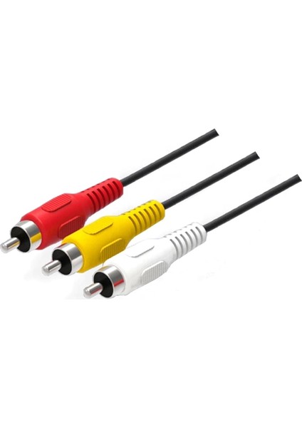 Rca Erkek Tamir Kablosu Sarı Kırmızı Beyaz 30 Adet 15 Cm