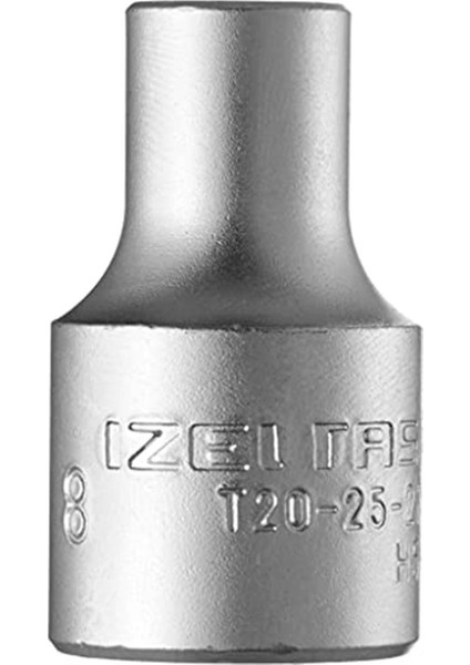 Izeltaş 1113063008 1/2" Altı Köşe Lokma Anahtar (Manyetik), Krom, 8 mm Anahtarlar