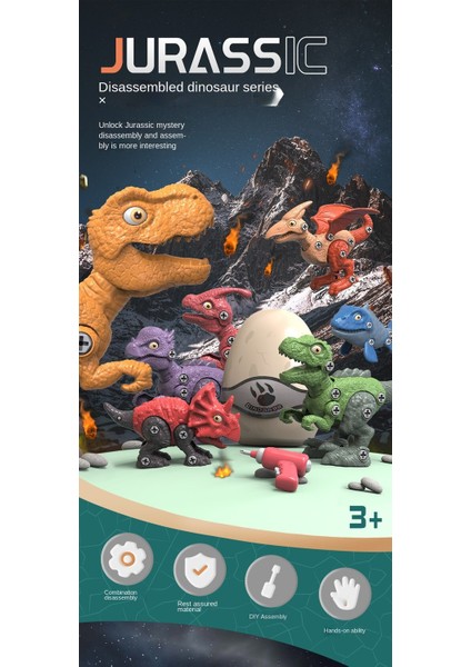 Çocuklar Için Dıy Dinozor Jurassic Eğitici Oyuncak (Yurt Dışından) fiyatları