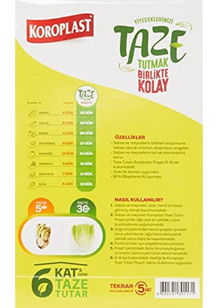 Taze Tutan Buzdolabi Poşeti Poşet fiyatları