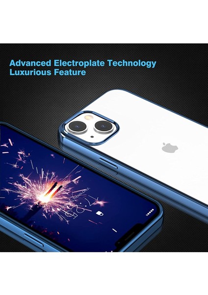 Apple iPhone 13 Uyumlu Arkası Şeffaf Kenarları Şerit Tasarım Telefon Kılıfı fiyatları
