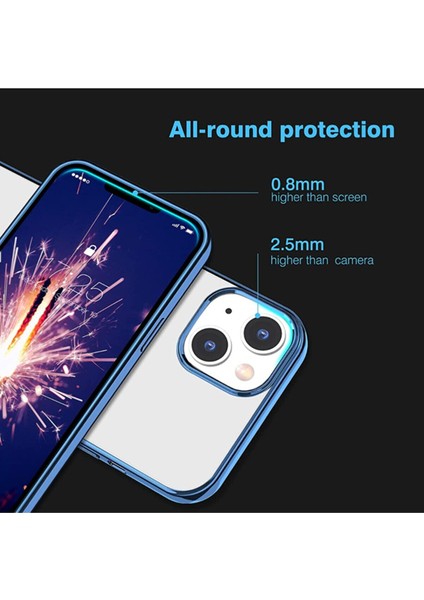 Apple iPhone 13 Uyumlu Arkası Şeffaf Kenarları Şerit Tasarım Telefon Kılıfı modelleri
