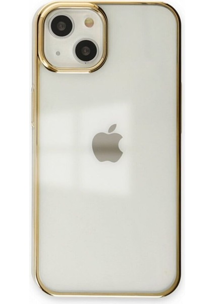 Apple iPhone 13 Uyumlu Kenarları Renkli Parlak Arkası Şeffaf Sararmaz Darbeye Dayanıklı Lüx Telefon Kılıfı