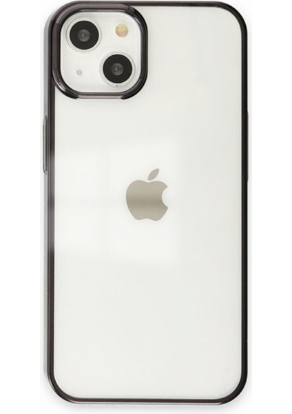 Apple iPhone 13 Uyumlu Kenarları Renkli Parlak Arkası Şeffaf Sararmaz Darbeye Dayanıklı Lüx Telefon Kılıfı