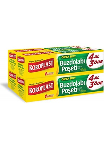 4 Al 3 Öde Buzdolabı Poşeti Orta 30'lu Poşet