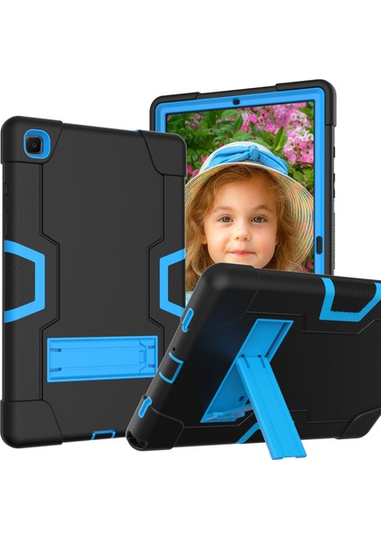 Samsung Galaxy Tab A7 10.4 (2020) T500 Pc Kılıfı Siyah + Mavi (Yurt Dışından)