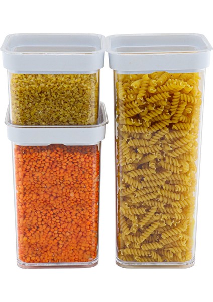 Vakumlu Kare Saklama Kabı - 1 Litre
